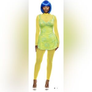 Fashion Nova Joy From Inside Out 5 Piece Costume